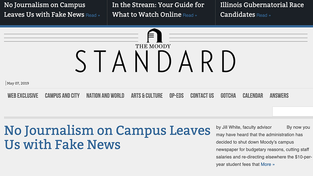 Moody Bible Institute student newspaper
