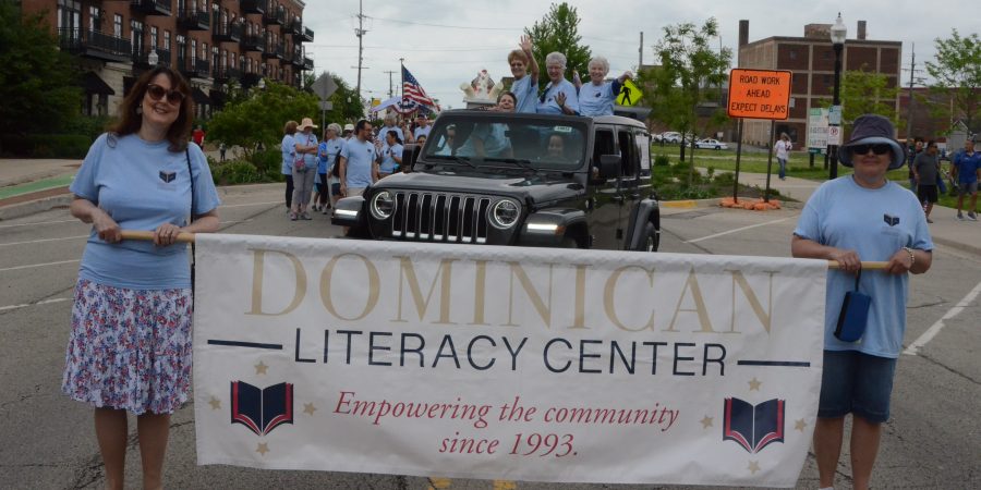 Dominican Literacy Center begins parade march.