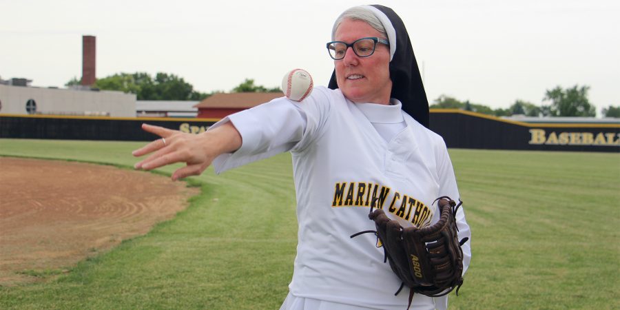 Catholic Sister with a mean pitch