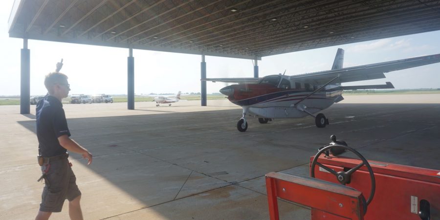 Take-off at Aurora Municipal Airport