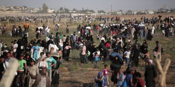 Refugees at border