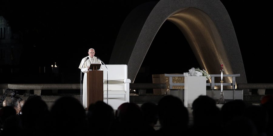 Pope Francis speaks in Hiroshima