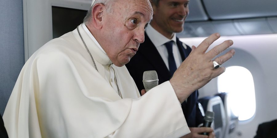 Pope Francis discusses nuclear weapons