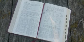 Bible open to Matthew 5