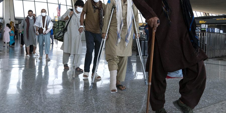 Afghans at airport