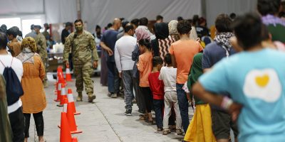 Afghan evacuees being processed in Texas