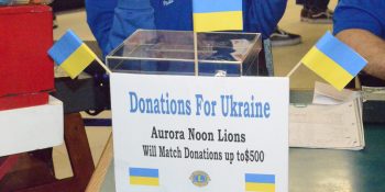 Aurora Lions Club collects for Ukraine